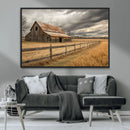Rustic Farm Barn Wall Art Canvas Print, Stormy Sky Country by MyGreatCanvas | Canvas Wall Art Prints | Photo Prints & Wall Decor