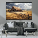 Golden Wheat Field Barn Canvas Print, Rustic Farm Landscape by MyGreatCanvas | Canvas Wall Art Prints | Photo Prints & Wall Decor