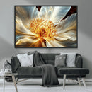 Golden Abstract Flower Canvas Wall Art, Modern Botanical by MyGreatCanvas | Canvas Wall Art Prints | Photo Prints & Wall Decor