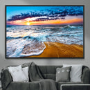 Ocean Waves Wall Art Canvas Print Ocean Waves Beach Sunset by MyGreatCanvas | Canvas Wall Art Prints | Photo Prints & Wall Decor
