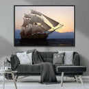 Majestic Sailing Ship Wall Art Canvas Print, Sunset Ocean by MyGreatCanvas | Canvas Wall Art Prints | Photo Prints & Wall Decor