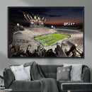 Epic Night Football Stadium Wall Art Canvas Print, Fireworks by MyGreatCanvas | Canvas Wall Art Prints | Photo Prints & Wall Decor