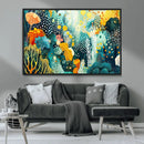 Luminous Abstract Ocean Garden Wall Art Canvas Print, by MyGreatCanvas | Canvas Wall Art Prints | Photo Prints & Wall Decor