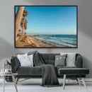 Scenic Beach Wall Art Canvas Print – Tall Palm Trees, Sandy by MyGreatCanvas | Canvas Wall Art Prints | Photo Prints & Wall Decor