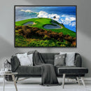 Coastal Golf Course Wall Art Canvas Print – Vibrant Green by MyGreatCanvas | Canvas Wall Art Prints | Photo Prints & Wall Decor