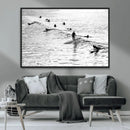 Black White Artistic Surfers Canvas, Black and White by MyGreatCanvas | Canvas Wall Art Prints | Photo Prints & Wall Decor