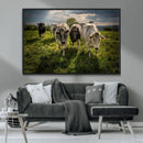 Grazing Cattle Herd Wall Art, Green Pasture Livestock Canvas by MyGreatCanvas | Canvas Wall Art Prints | Photo Prints & Wall Decor