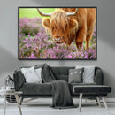 Highland Cow Wall Art Canvas Print, Rustic Brown Cow Grazing by MyGreatCanvas | Canvas Wall Art Prints | Photo Prints & Wall Decor