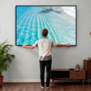 Crystal Clear Ocean Water Sunlit Reflections Palm Shadow Sandy Beach Tropical Wall Art for Home, Office Decor by MyGreatCanvas | Canvas Wall Art Prints | Photo Prints & Wall Decor