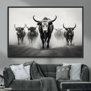 Texas Longhorn Wall Art Canvas Print, Framed Speckled Cow by MyGreatCanvas | Canvas Wall Art Prints | Photo Prints & Wall Decor