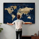 Custom Push Pin World Map Wall Art Canvas Print – by MyGreatCanvas | Canvas Wall Art Prints | Photo Prints & Wall Decor
