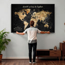 Personalized World Map Print | Customize Map with Push Pin