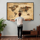 Vintage World Map Canvas Wall Art Print, Personalized by MyGreatCanvas | Canvas Wall Art Prints | Photo Prints & Wall Decor