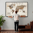 Personalized Push Pin World Map Canvas Print Custom Family by MyGreatCanvas | Canvas Wall Art Prints | Photo Prints & Wall Decor