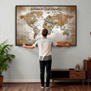Personalized Vintage Map Wall Art Canvas Print – Custom Push by MyGreatCanvas | Canvas Wall Art Prints | Photo Prints & Wall Decor