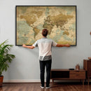Personalized Custom World Map Wall Art Print – Add Your