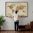 Personalized Push Pin World Map Canvas – Custom Framed by MyGreatCanvas | Canvas Wall Art Prints | Photo Prints & Wall Decor