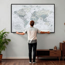 Personalized Antique World Map Canvas Print – Custom Push