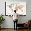 Custom Push Pin World Map Wall Art Canvas Print – by MyGreatCanvas | Canvas Wall Art Prints | Photo Prints & Wall Decor