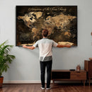 Personalized Family World Map Canvas – Custom Framed Push by MyGreatCanvas | Canvas Wall Art Prints | Photo Prints & Wall Decor