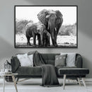 Elephant Family Africa Wall Art Canvas Print by MyGreatCanvas | Canvas Wall Art Prints | Photo Prints & Wall Decor