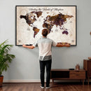 Personalized Push Pin World Map Canvas – Custom Framed by MyGreatCanvas | Canvas Wall Art Prints | Photo Prints & Wall Decor