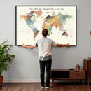 Custom Push Pin World Map Wall Art Canvas Print – by MyGreatCanvas | Canvas Wall Art Prints | Photo Prints & Wall Decor