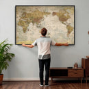 Personalized Push Pin World Map Canvas Print – Custom by MyGreatCanvas | Canvas Wall Art Prints | Photo Prints & Wall Decor