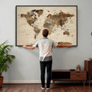 World Map Canvas Print – Framed Detailed Map of the World by MyGreatCanvas | Canvas Wall Art Prints | Photo Prints & Wall Decor