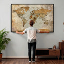 World Map Canvas Print – Detailed Map of the World Wall Art by MyGreatCanvas | Canvas Wall Art Prints | Photo Prints & Wall Decor