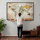 Personalized World Map Canvas Print – Colorful Watercolor by MyGreatCanvas | Canvas Wall Art Prints | Photo Prints & Wall Decor