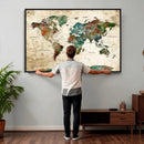 World Map Canvas Print – Framed Detailed Map of the World by MyGreatCanvas | Canvas Wall Art Prints | Photo Prints & Wall Decor