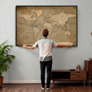 World Map Canvas Print – Framed Travel Map Wall Art for by MyGreatCanvas | Canvas Wall Art Prints | Photo Prints & Wall Decor