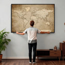Colorful Watercolor World Map Canvas Wall Art – Framed by MyGreatCanvas | Canvas Wall Art Prints | Photo Prints & Wall Decor
