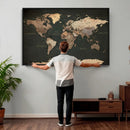Vintage World Map Canvas Wall Art – Framed Travel Map for by MyGreatCanvas | Canvas Wall Art Prints | Photo Prints & Wall Decor