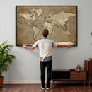 World Map Wall Art Canvas Print, Framed Map Art Picture by MyGreatCanvas | Canvas Wall Art Prints | Photo Prints & Wall Decor