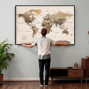 World Map Canvas Print – Framed Detailed Map of the World by MyGreatCanvas | Canvas Wall Art Prints | Photo Prints & Wall Decor