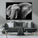 Big Elephant Close Up Wall Art Canvas Print