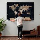Grunge Wall Art World Map Canvas Print by MyGreatCanvas | Canvas Wall Art Prints | Photo Prints & Wall Decor
