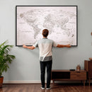 World Map Canvas Print – Detailed Map of the World Wall Art
