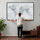 World Map Canvas Print – Detailed Map of the World Wall Art