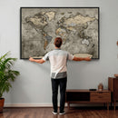 World Map Canvas Print – Detailed Map of the World Wall Art