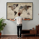 World Map Canvas Print – Detailed Map of the World Adventure