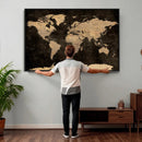 World Map Canvas Print – Detailed Map of the World Wall Art