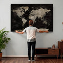 Detailed World Map Wall Art Print - Large Framed World Map
