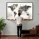 World Map Wall Art Canvas Print for Office Wall Decor by MyGreatCanvas | Canvas Wall Art Prints | Photo Prints & Wall Decor