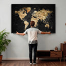 World Map Canvas Wall Art with Famous Landmarks – Framed by MyGreatCanvas | Canvas Wall Art Prints | Photo Prints & Wall Decor