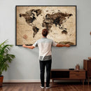 World Map Wall Art Canvas Print by MyGreatCanvas | Canvas Wall Art Prints | Photo Prints & Wall Decor