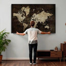 Blue World Map Canvas Wall Art – Framed Modern Travel Map by MyGreatCanvas | Canvas Wall Art Prints | Photo Prints & Wall Decor