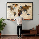 World Map Canvas Print – Framed Travel Map Wall Art for by MyGreatCanvas | Canvas Wall Art Prints | Photo Prints & Wall Decor